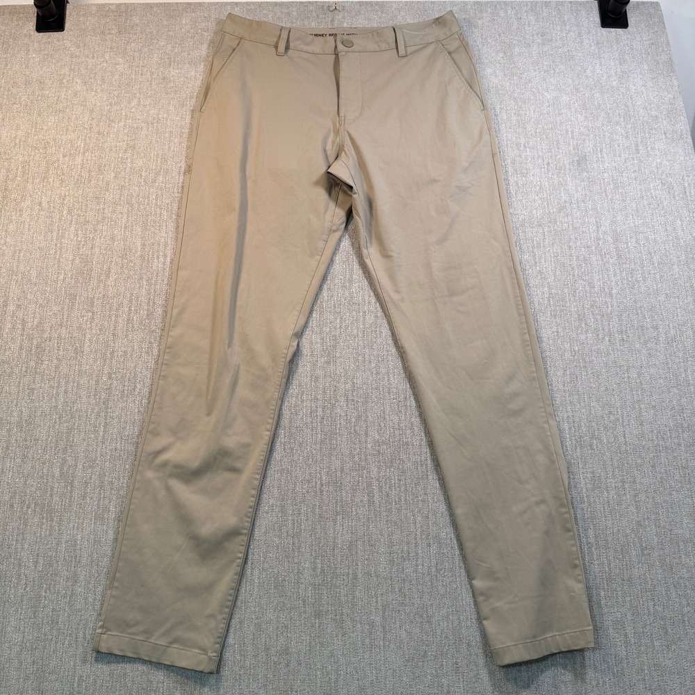 Rhone Commuter Pants Mens 33x32 Khaki Tan Technical Stretch Trousers RN141364